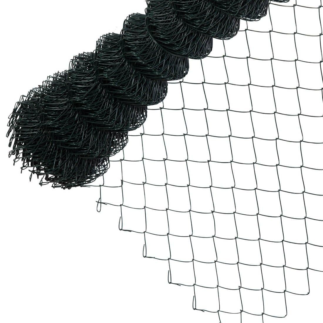 Garmix Maschendrahtzaun Gartenzaun Maschendraht Viereckgeflecht Grün 60x60mm 2,6mm (120cm x 25m)