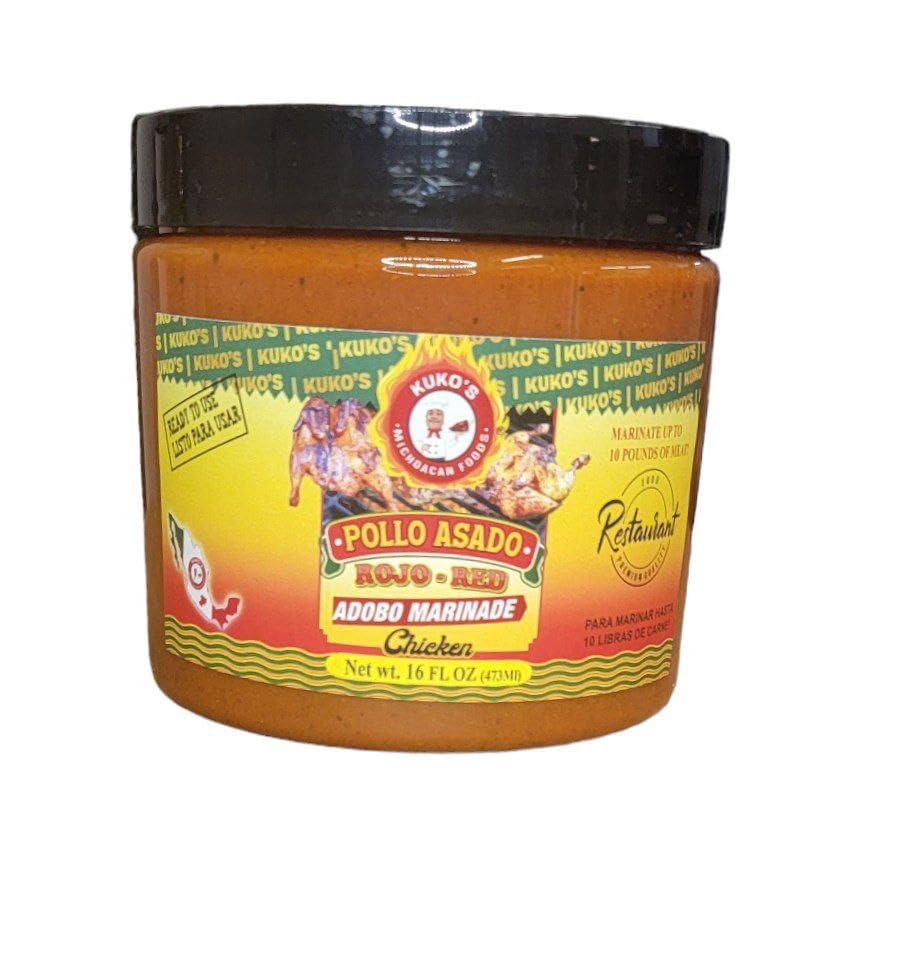 Pollo asado Rojo Adobo Adobo Salsa de cocina pasta de chile Pollo usado comercial Pollo asado Loco vegano amigable