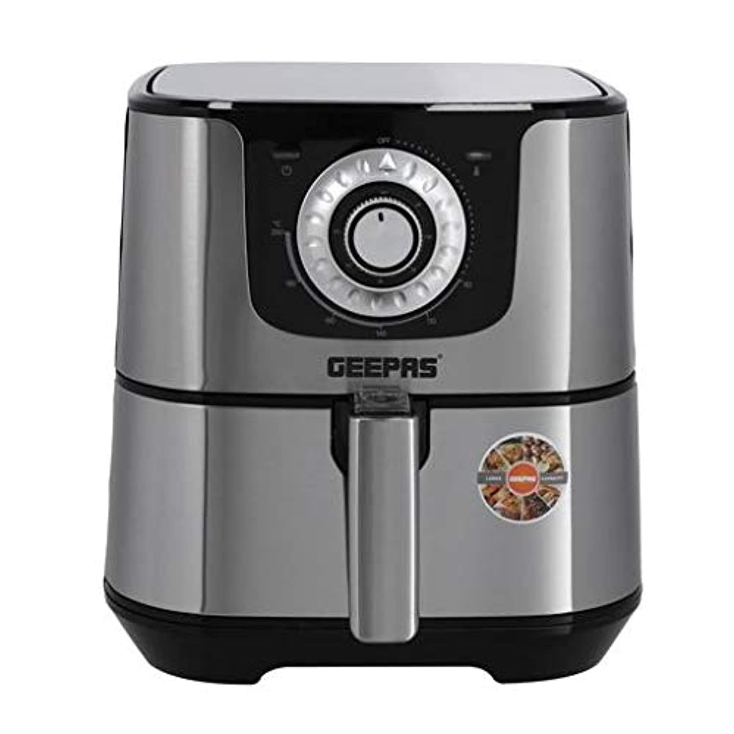 Geepas 5.5 ltrs 1700W Air Fryer-GAF37519- Portable Non-Stick Basket With Comfortable Handle| 60 min Timer with Temperature Control