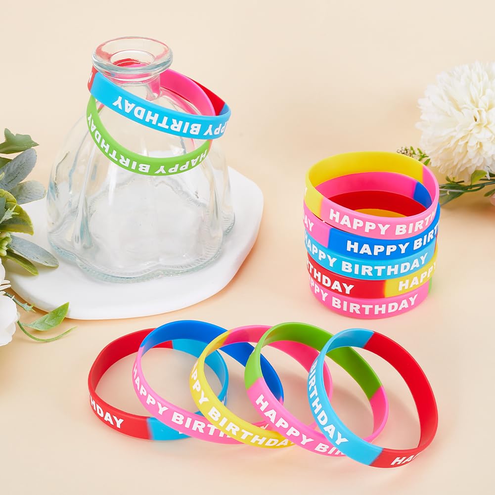 GORGECRAFT 20 Braccialetti Motivazionali In Silicone - 10 Colori Con Frasi Ispiratrici (Rosso, Giallo, Blu, Verde) - Diametro 6 Cm - Regali Positivi Per Scuola E Ufficio