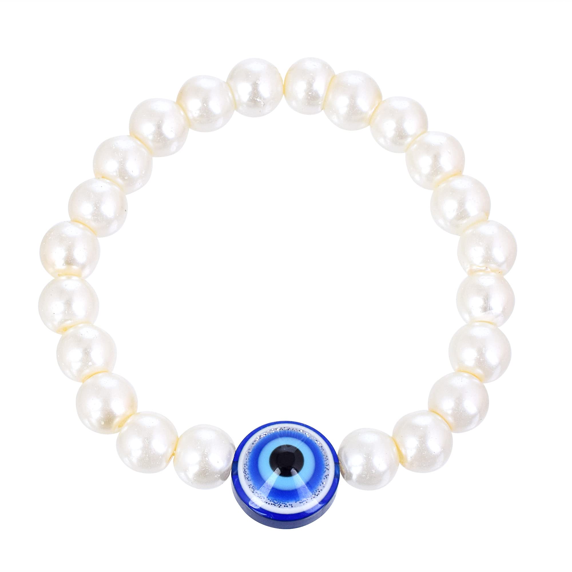 ADMIER Stone Bracelet with round evil eye Natural Healing Crystal Gem Stone Beaded Bracelet for Men & Women(ACBL0121TO29)
