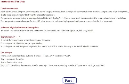 Miniatura 4 de LM YN Módulo de termostato digital de 12 V CC de -58  a 257  Fahrenheit, pantalla de temperatura controlador de temperatura con relé de 20 A, sonda
