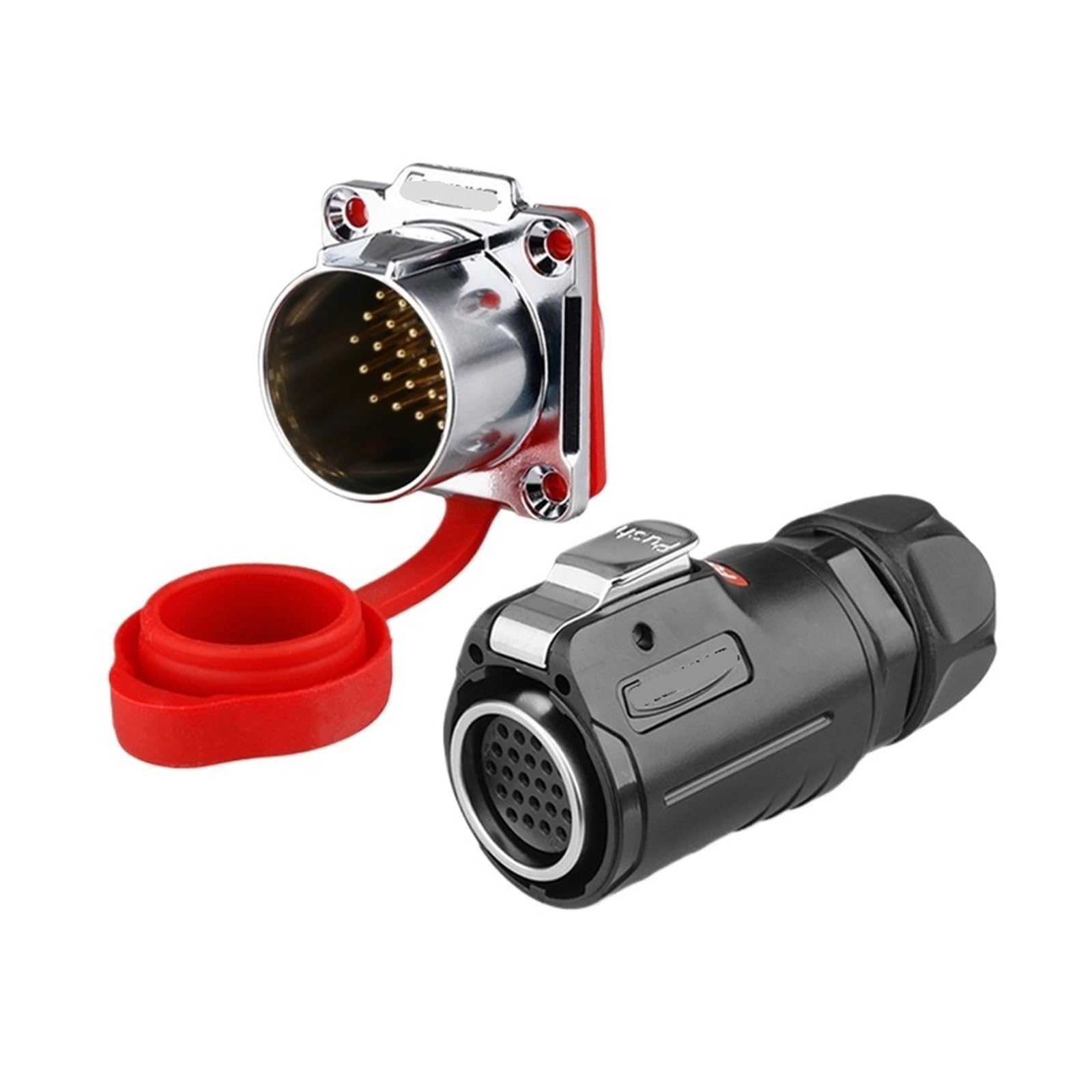 QAZXSEMUI LP-24 Signal Connector 24 core Multi-PIN Multi-core Aviation Plug Industrial Waterproof Socket(Flange reverse installation)