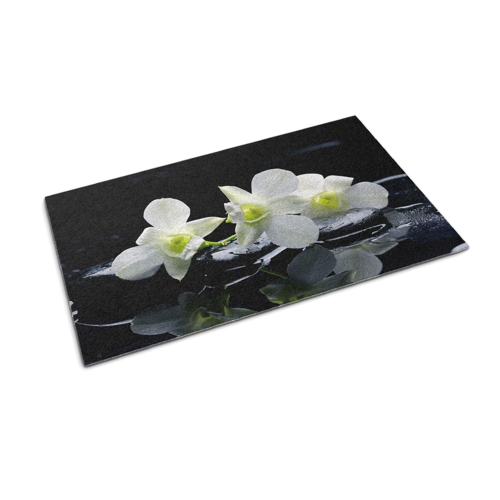 Paillasson extérieur 60x40 cm Tulup Orchidées tapis d'entrée résistant