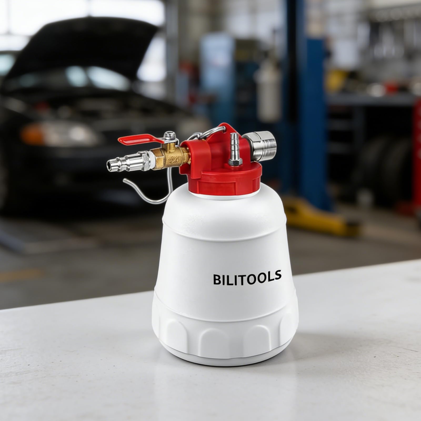 Appareil de changement de liquide de frein pneumatique avec capacité de 1,5 l pour un entretien rapide et fluide des freins sur voitures et motos purgeur professionnel