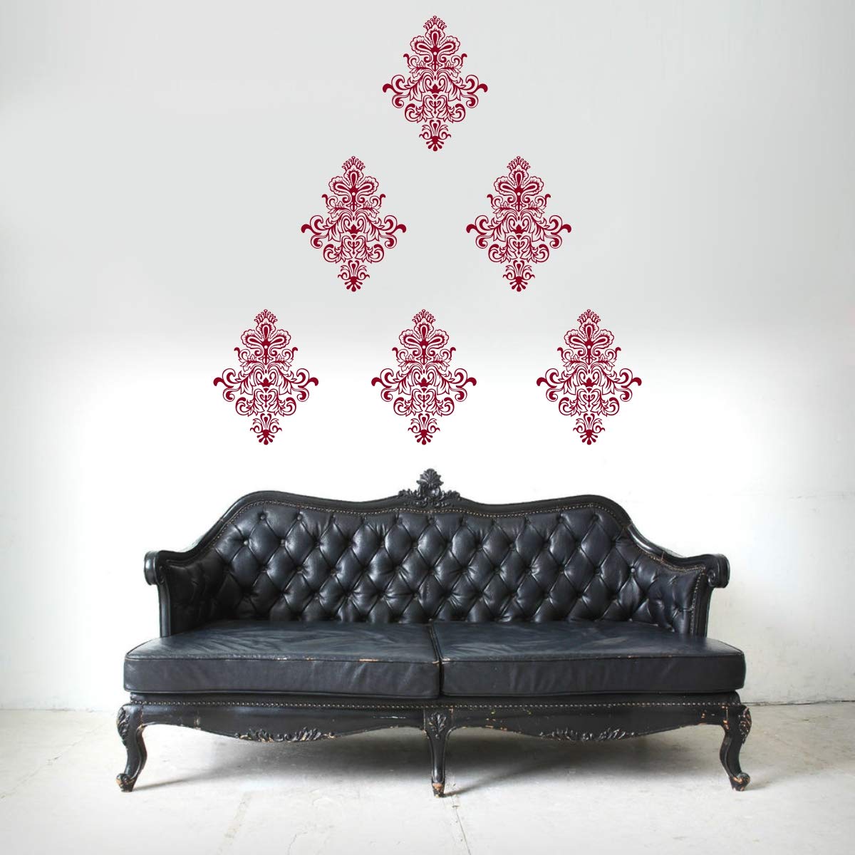 Decor Villa Vinyl Border Motif Wall Sticker Decal (Brown, Standard) - Pack of 6-image-5