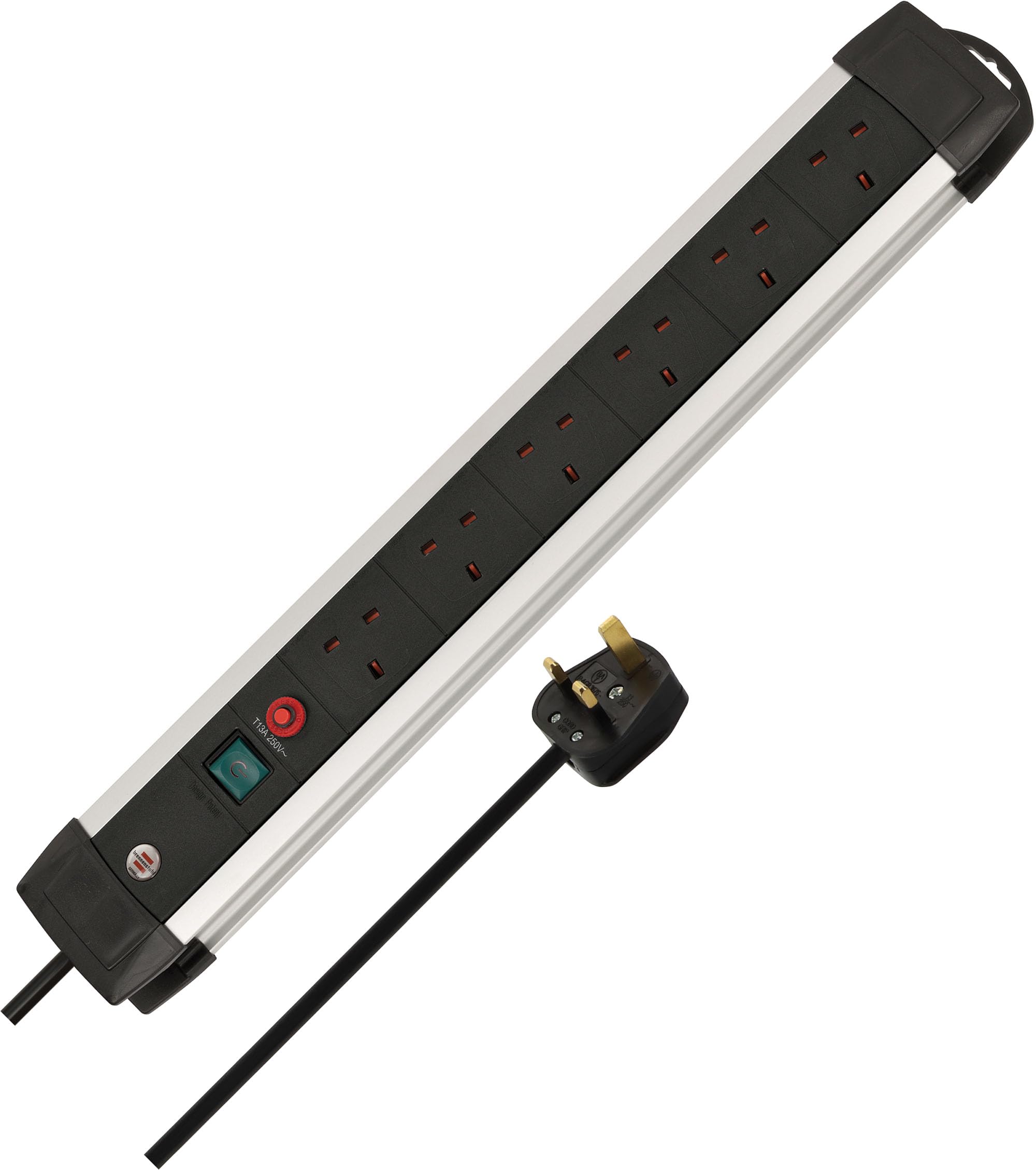 Brennenstuhl Premium-Alu-Line 6-way Extension Socket (Extension  