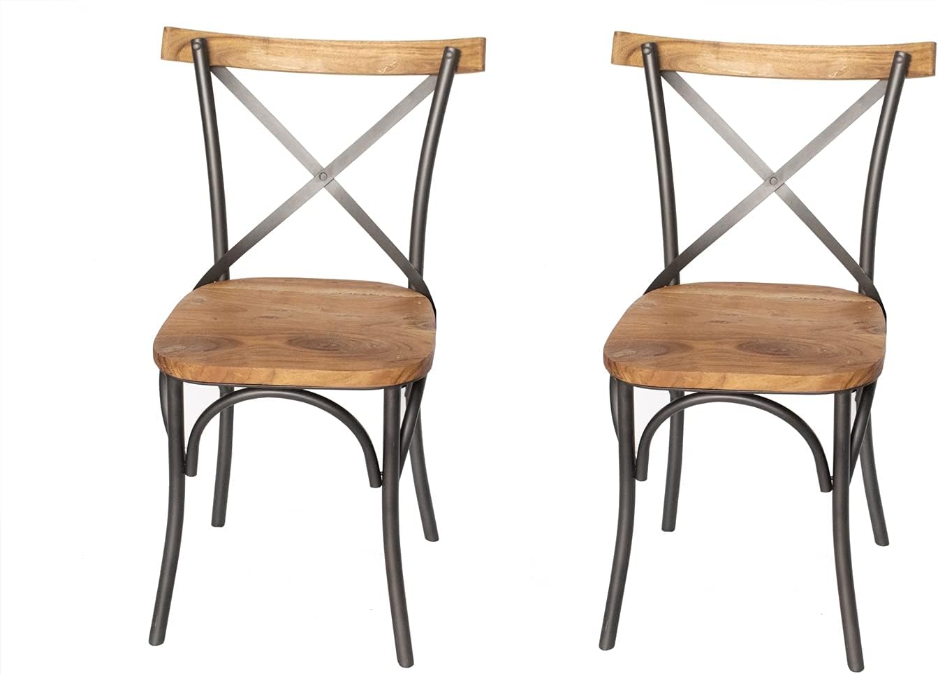 Buy Artesia 35 Inch Industrial X Back Wood With Metal Dining Chairs For Indoor And Outdoor Buy Artesia 35 Inch Industrial X Back Wood With Metal Dining Chairs For Indoor And Outdoor