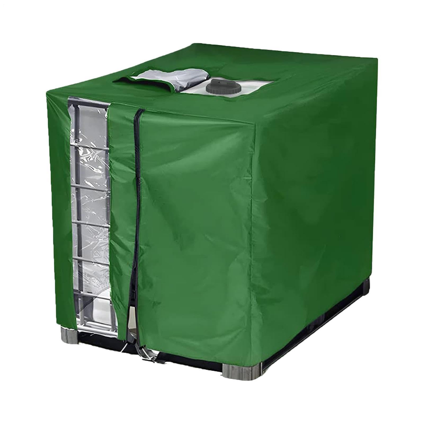 Cubierta para tanque de jardín con lona impermeable Oxford y ventana para patio exterior