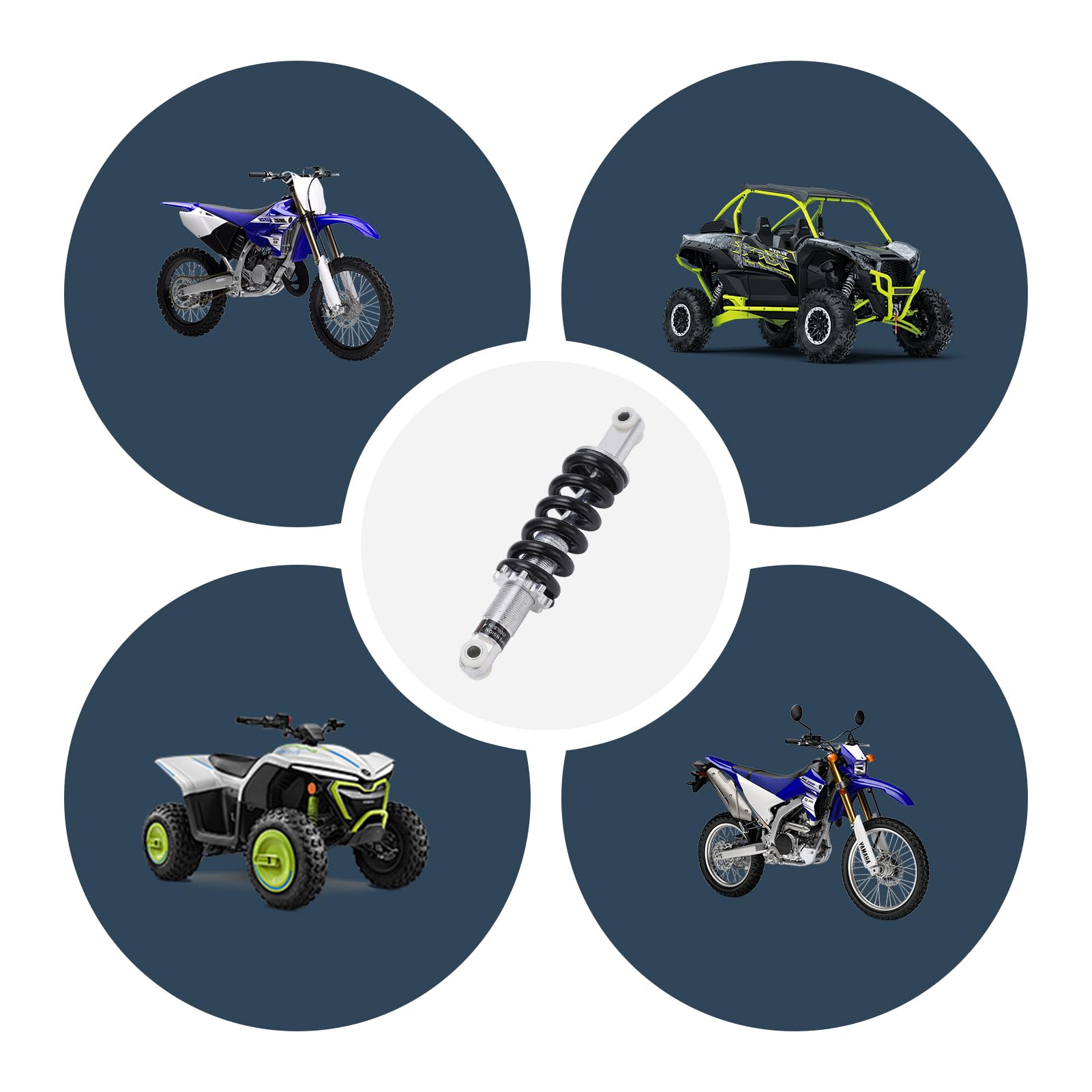 Amortisseur Arrière Moto 215 Mm - Pour Mini Dirt Bike, VTT, Scooter | Réglable, Capacité 900 Kg (2000 Lbs)