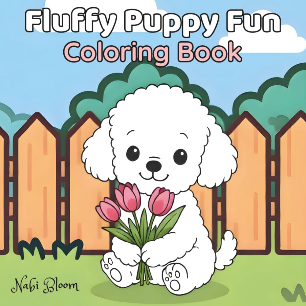 Fluffy Puppy Fun: Coloring Book