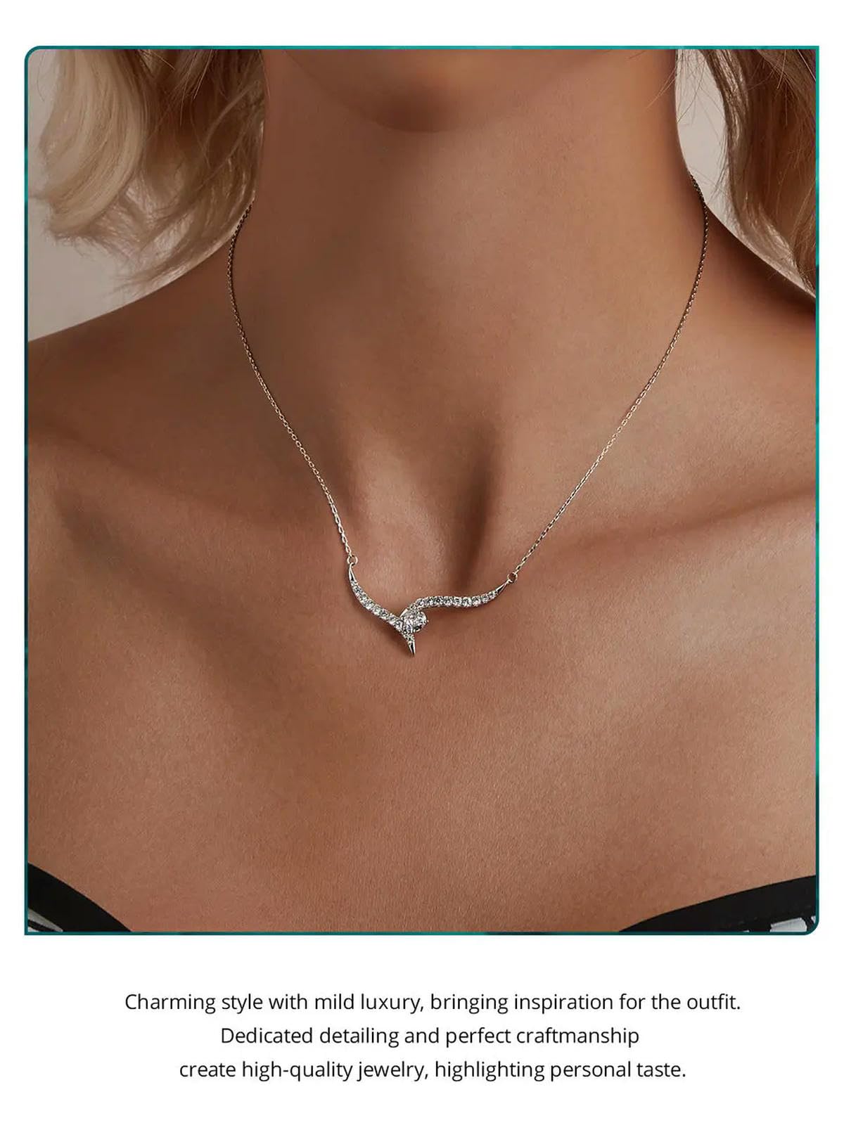 Collana Minimalista In Argento Sterling 925 Per Donna, Ciondolo Delicato In Oro, Regalo Di Gioielli