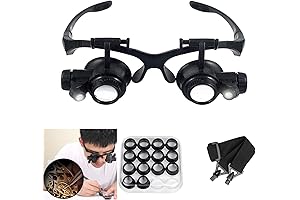 LXIANGN Jeweler Loupe Watch Repair Magnifier with 8 Interchangeable Lens-2.5X 4X 6X...
