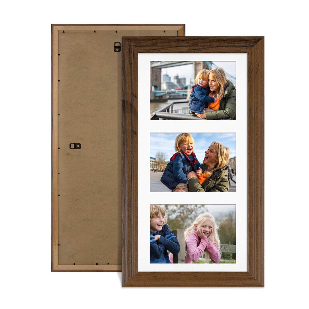 Procut Global 40x20cm Classic Walnut Photo Frame For Multiple Pictures