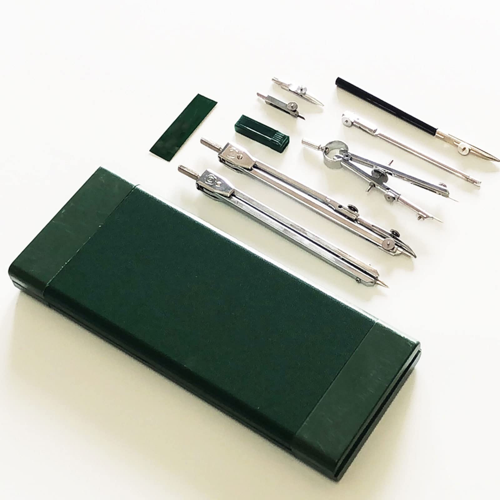 Maths Geometry Set Compasses, Maths Set Geometry Set,Maths Protractor Set, Geometry Set Geometry Kit 9 Pieces of Drawing Instruments Mechanical Construction Engineering Design Professional Drawing Com - Image 3