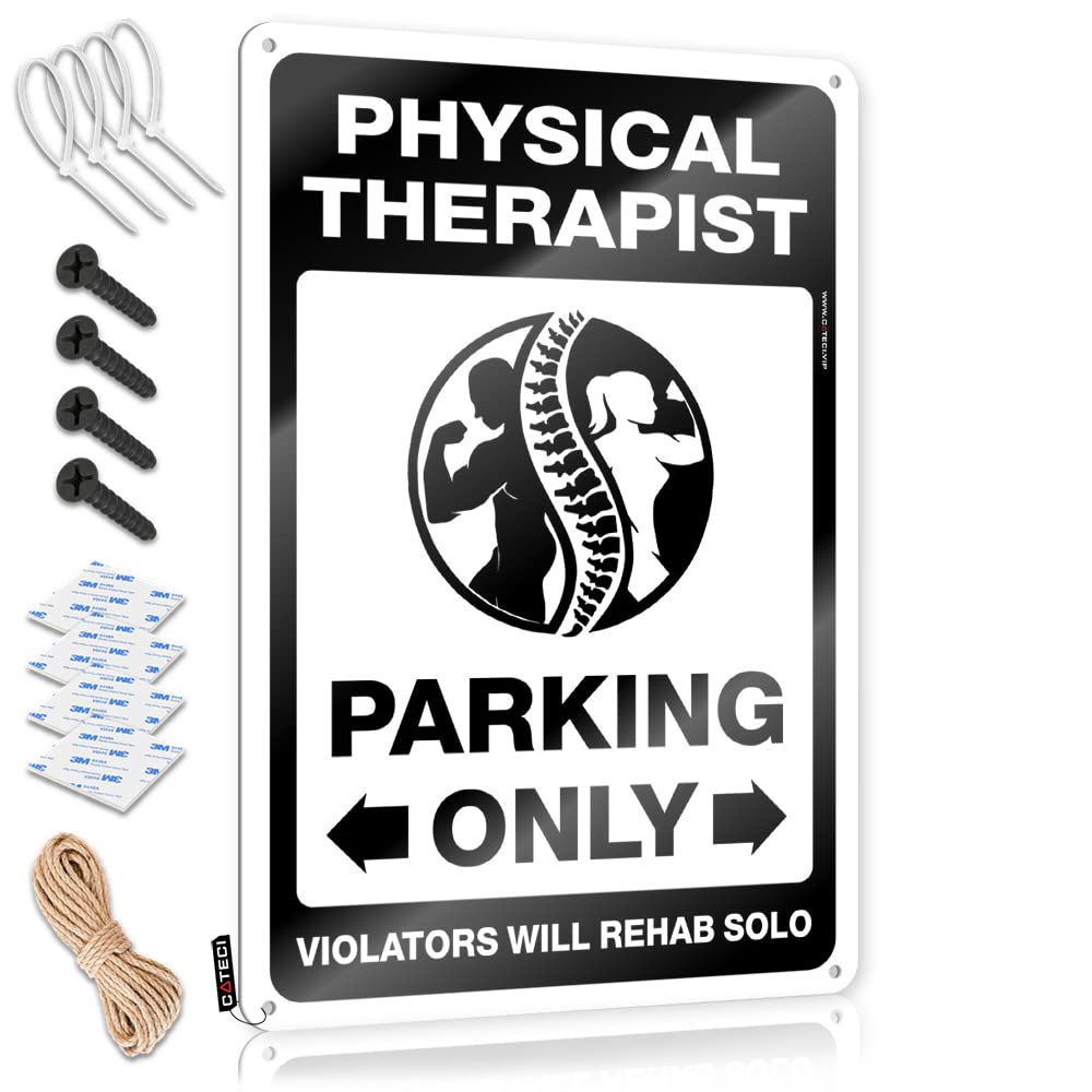 Room Decorations Aesthetic, Cool Wall Decor Restroom Accessories Physical Therapist Parking Only | Rustic Humor Wall Art(30X40CM)
