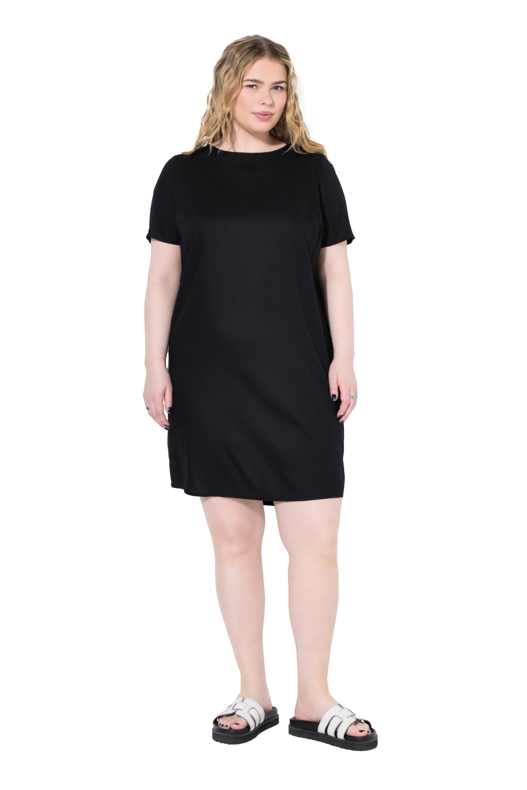 Studio Untold Damen große Größen Übergrößen Plus Size Kleid, Straight Shape, weiche Viskose 840310