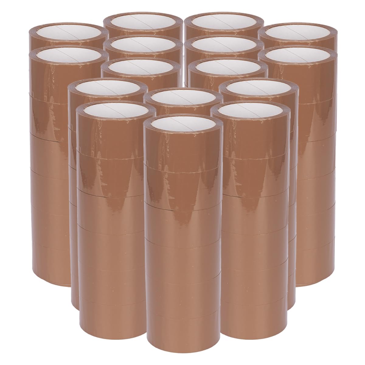 verpacking PP ruban adhésif 50 mm x 66 m brun [modèle, couleur & quantité au choix] - ruban d'emballage à déroulement extra silencieux pour paquets - 96 rouleaux