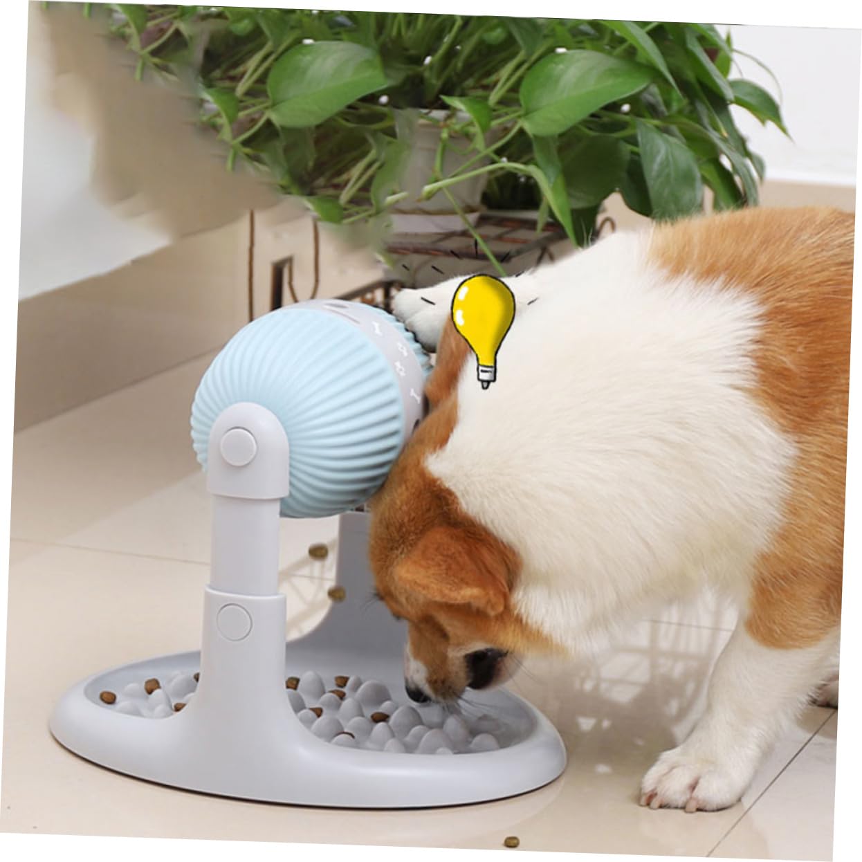 Sosoport Dispenser Alimentare Interattivo Regolabile Per Cani e Gatti Gioco Anti-sozzo Con Base Antiscivolo e Funzione Di Distribuzione Lenta
