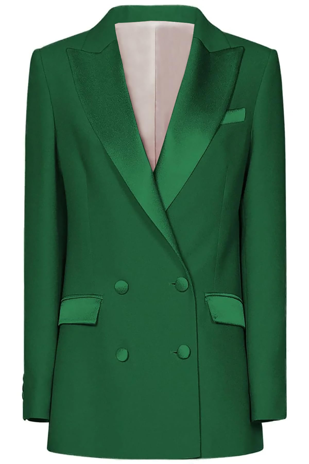 Womens Double Breasted Blazer Jackets Casual Blazers Open Front Long Sleeve Lapel Collar Work Office Jackets Blazer