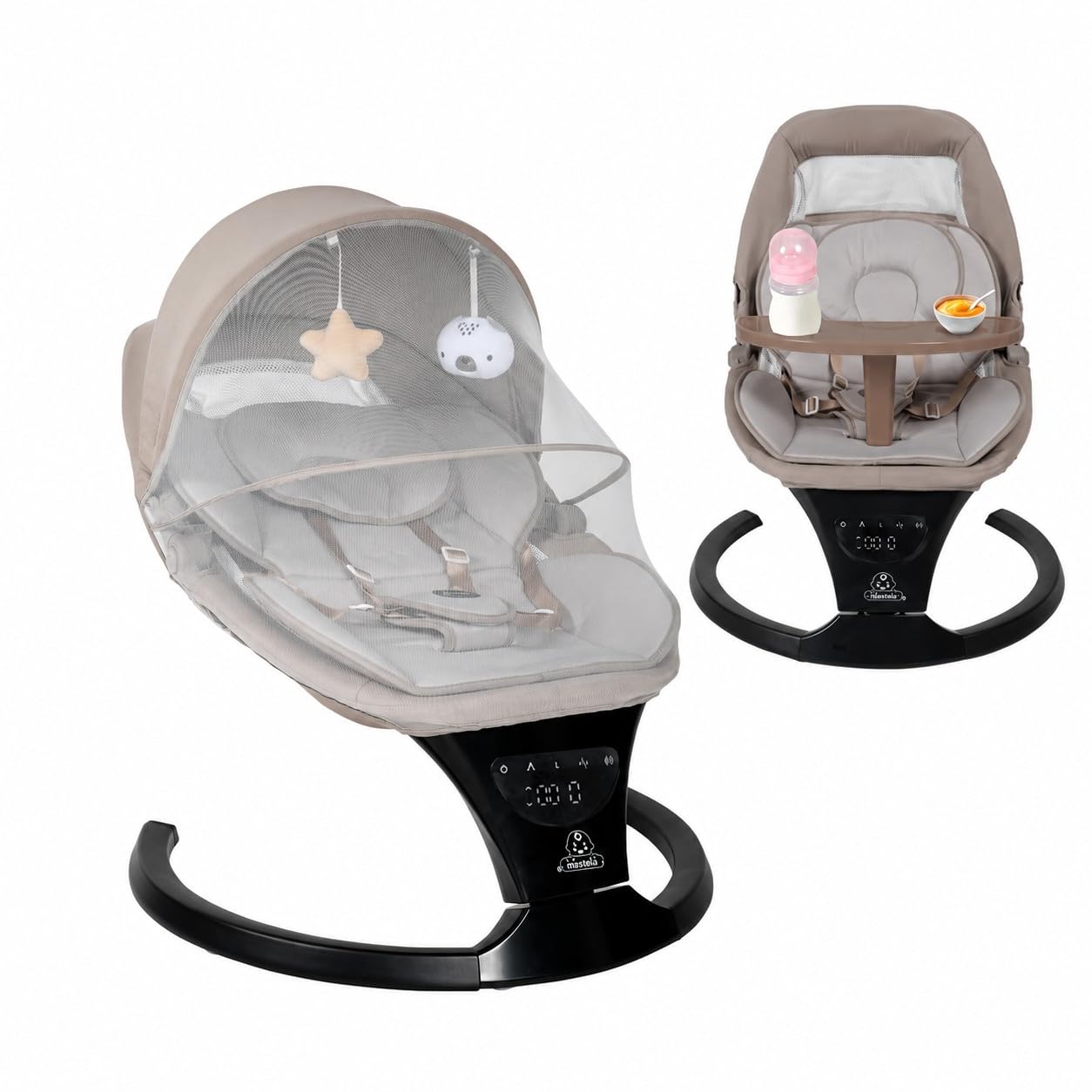 Infantso SleepEase (2-in-1) Baby Swing Rocker & Bouncer | Electric Rocker for Newborn & Infants with Bluetooth Music, Remote, Safety Harness, Mosquito Net & Soft Cushion, Multi-Recline Kids Rocking Chair with Hanging Toys-Swing for 0-2 Years Babies Weight upto 9 Kg-image-45
