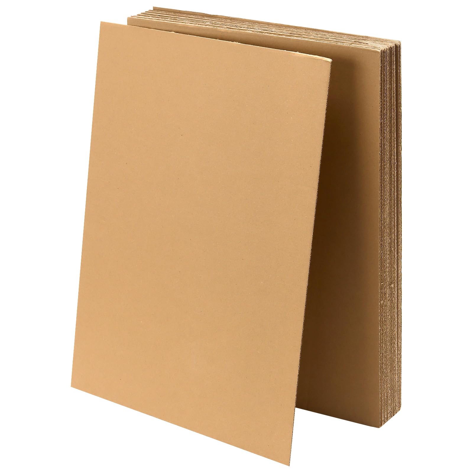 JOIKIT 20 Pack 42 x 30 x 0.2cm Corrugated Cardboard Sheet, A3 Flat Cardboard Kraft Board for Packaging Craft Mailing, Brown