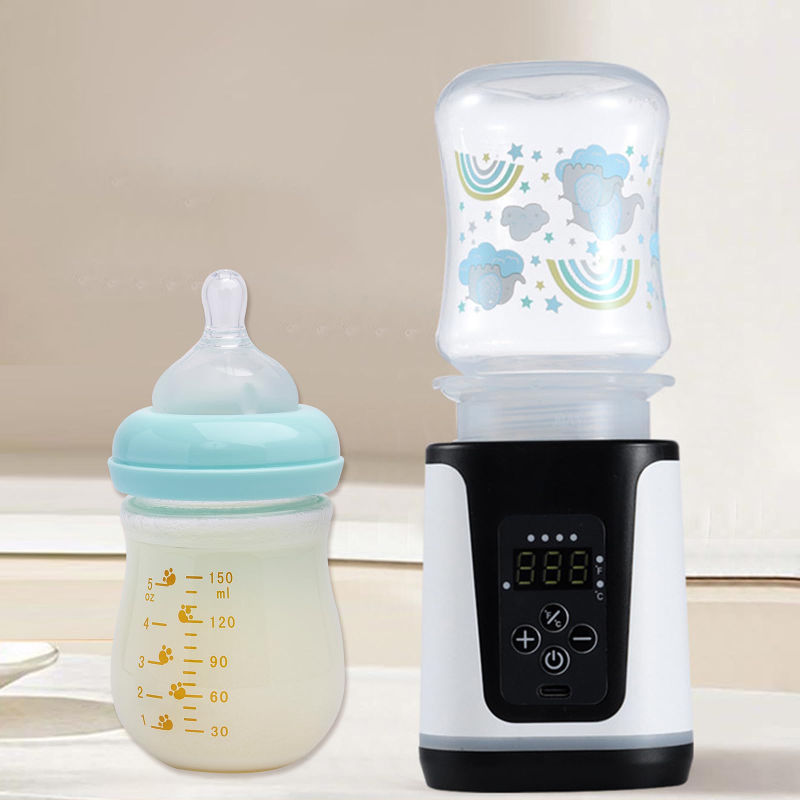 Chauffe-biberon portable alimenté par USB 8 minutes - Régulation automatique de la température pour lait maternel - Chauffe-biberon USB