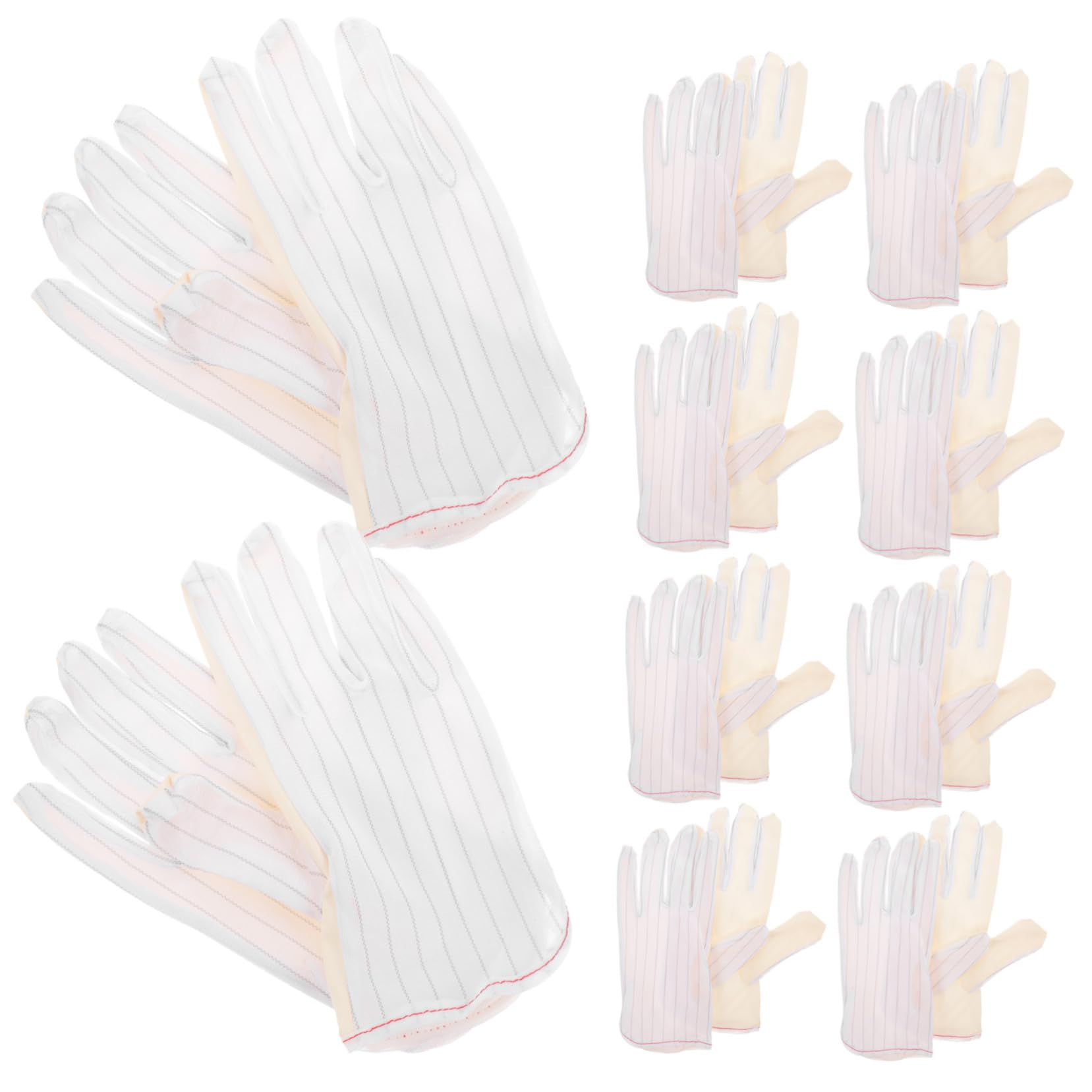 Milisten 20paare Esd-handschuhe Atmungsaktive Arbeitshandschuhe Für Und Schmuckinspektion Rutschfeste Pu-beschichtete Elastische Und Wiederverwendbare Schutzkleidung Für Verschiedene