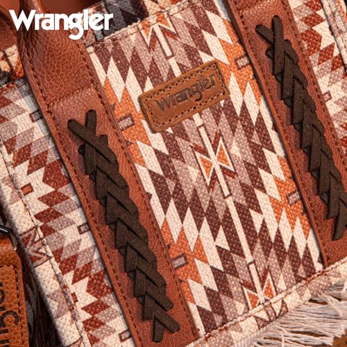 Image of Montana West x Wrangler Mini Tote Bag for Women Western Crossbody Purse Aztec Top Handle Handbags