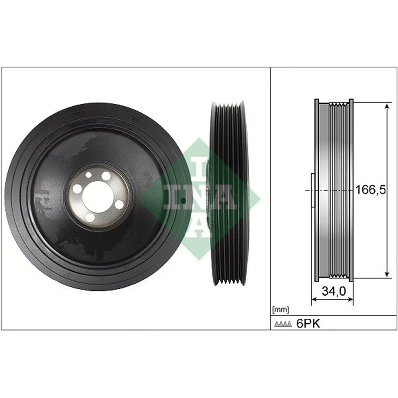 INA 544 0150 10 Puleggia cinghia albero a gomiti