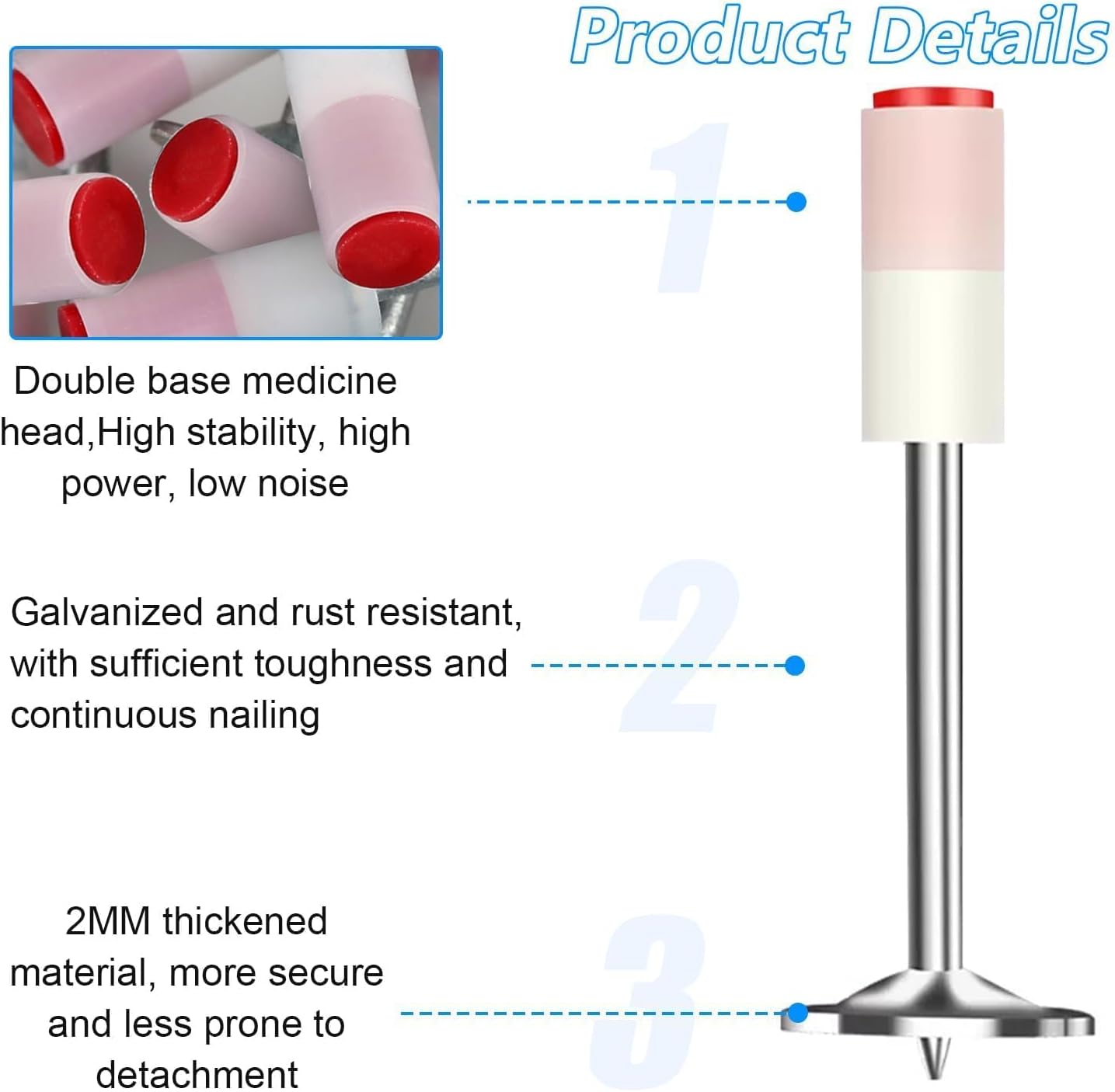 400 PCS Steel Concrete Nail Gun Kit, Manual Drywall Shooter, Pistola De Impacto para Concreto Clavos, Multi-Purpose Nail Shooter