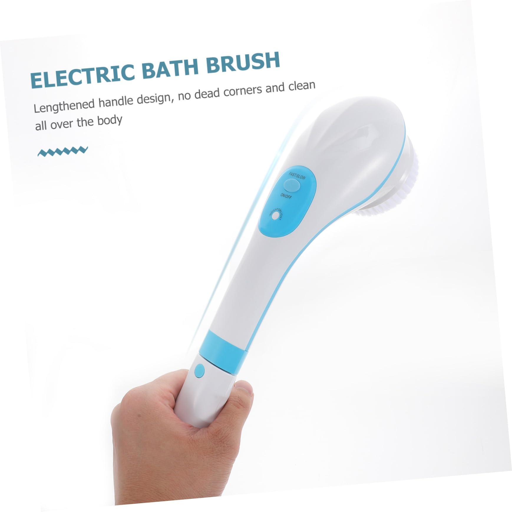 Healeved Badebürste Körperreinigung Langem 360-grad und Elektrische Griff mit Wohltuenden Sanften Drehung Abs Material für Wohltuende Rückenmassage Beim Baden