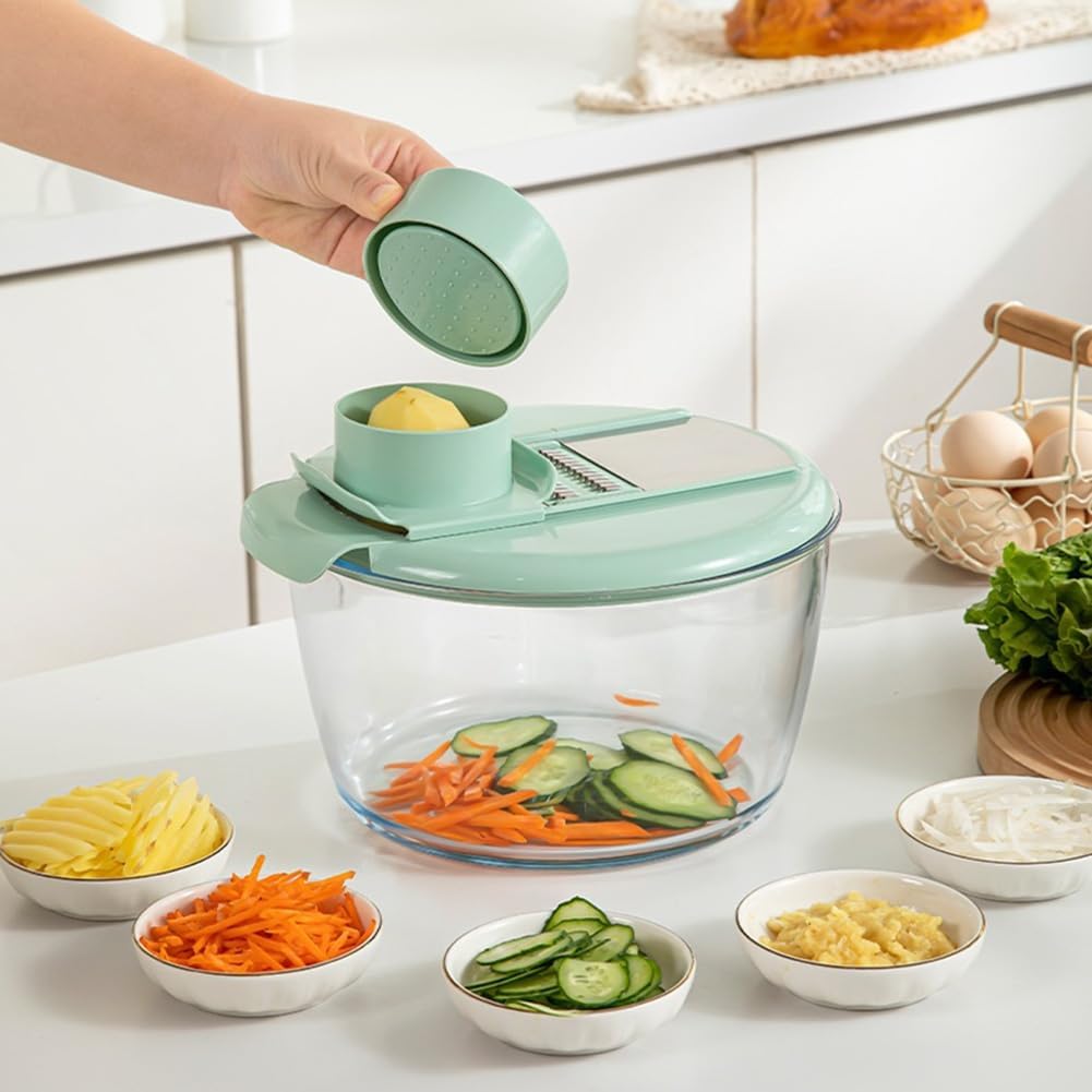 Qtheute(クテウテ) 高温野菜乾燥機 多機能おろし器 果物と野菜の排水バスケット キッチンシンク ライトグリーン