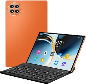 10,1 Polegadas Tablet com Caso, Teclado, Android 12 Tablet, 16GB RAM + 512GB ROM, WiFi, Bluetooth, 12000mAh