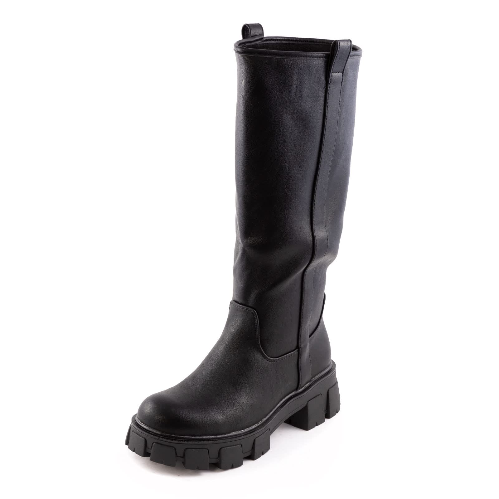 Toocool Bottes de moto pour femme motard bottes d'hiver chaussures décontractées YG882, Noir , 40 EU