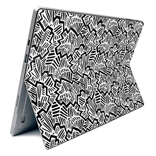 Image of MightySkins Carbon Fiber Skin for Microsoft Surface Pro 7 - Abstract Black | Textured Carbon Fiber Finish | Easy to Apply, Remove, and Change Styles | Made in The USA