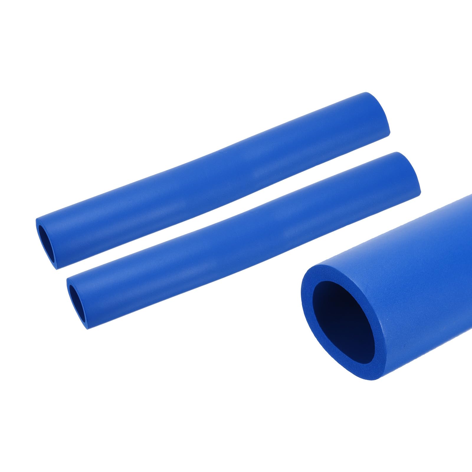 uxcell 2pcs 10" Pipe Insulation Tube 1 Inch(25mm) ID 1 3/8 Inch(35mm) OD Foam Tubing for Handle Grip Support, Blue