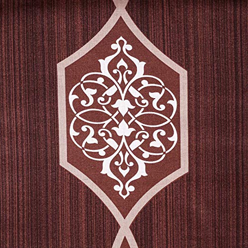 Image of Swayam Mercerized Pure Cotton King Bedsheet with 2 Pillow Covers | Size 108 x 108 inch | 250 TC | Ethnic Motifs Design | Soft Breathable Bed Sheet | Comfortable & Durable for Bedroom - Brown