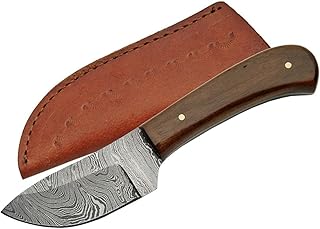 Szco Supplies DM-1080WN Damascus Skinning Knife with Walnut Handle