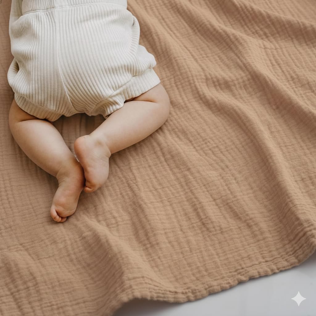Muslin Swaddle Baby Blanket for Boys and Girls, 100% Cotton, Swaddles for Newborns, 47"x47", Soft Breathable Skin Friendly Warm – Pack of 2