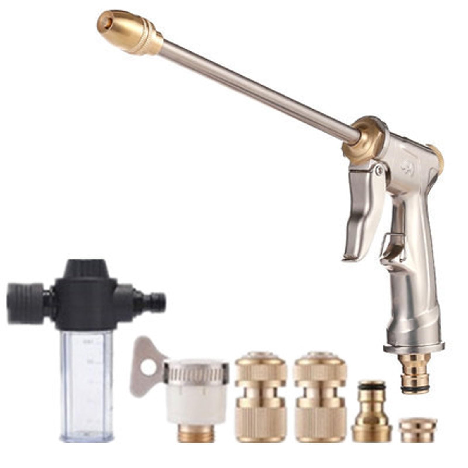 Aquoxis Pressure Washer - 20x More Powerful Than Hoses, Durable Stainless Steel, Easy Installation, 360° Rotating for Three Spray Modes, Fast & Portable, and Universal Compatibility (1)
