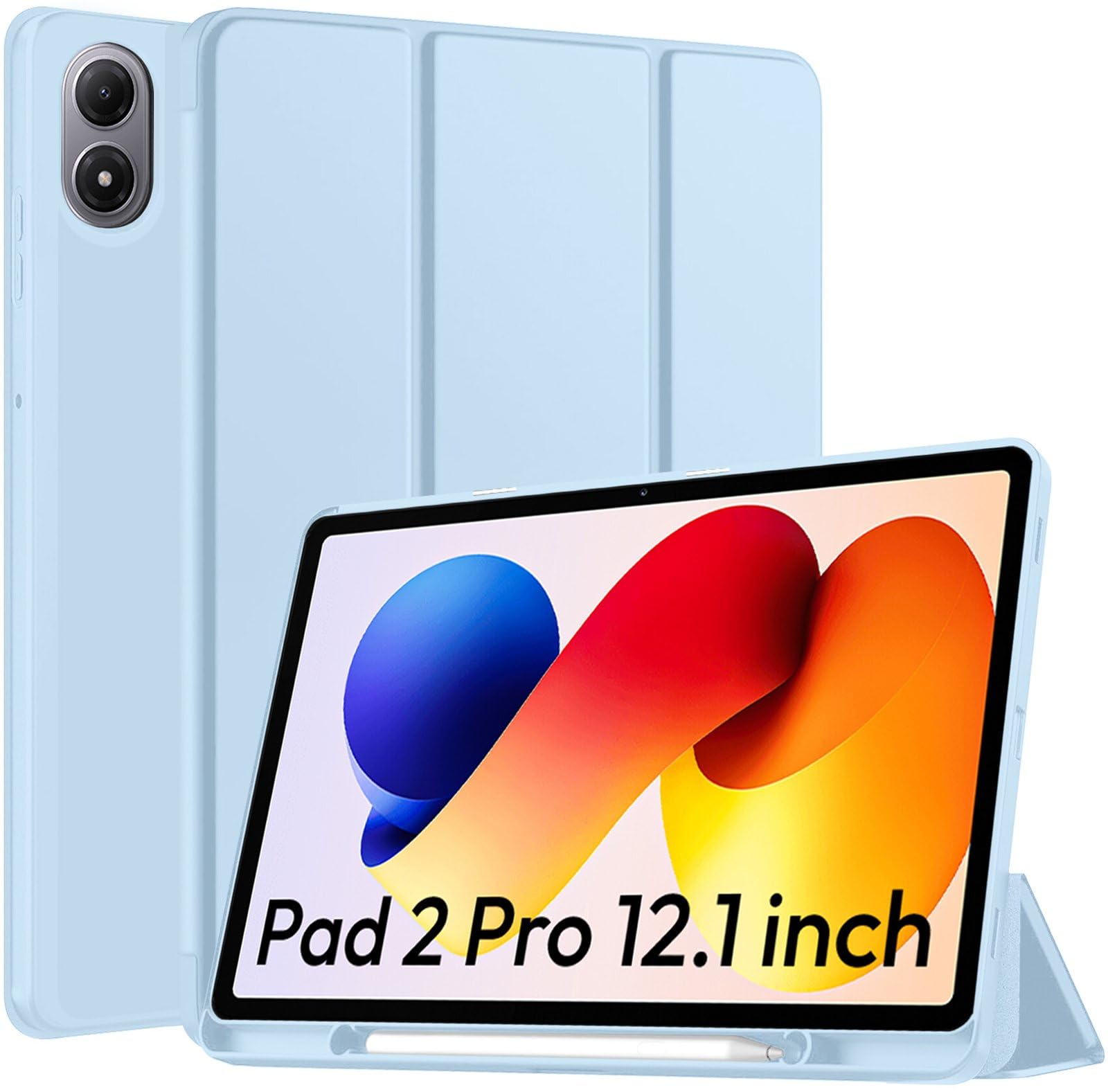 Robustrion Cover for Redmi Pad 2 Pro 12.1 inch Cover Case with Pencil Holder, Trifold Cover Case for Redmi Pad 2 Pro 5G Tablet Cover [Auto Sleep Wake Support] - Black — Amazon image 10