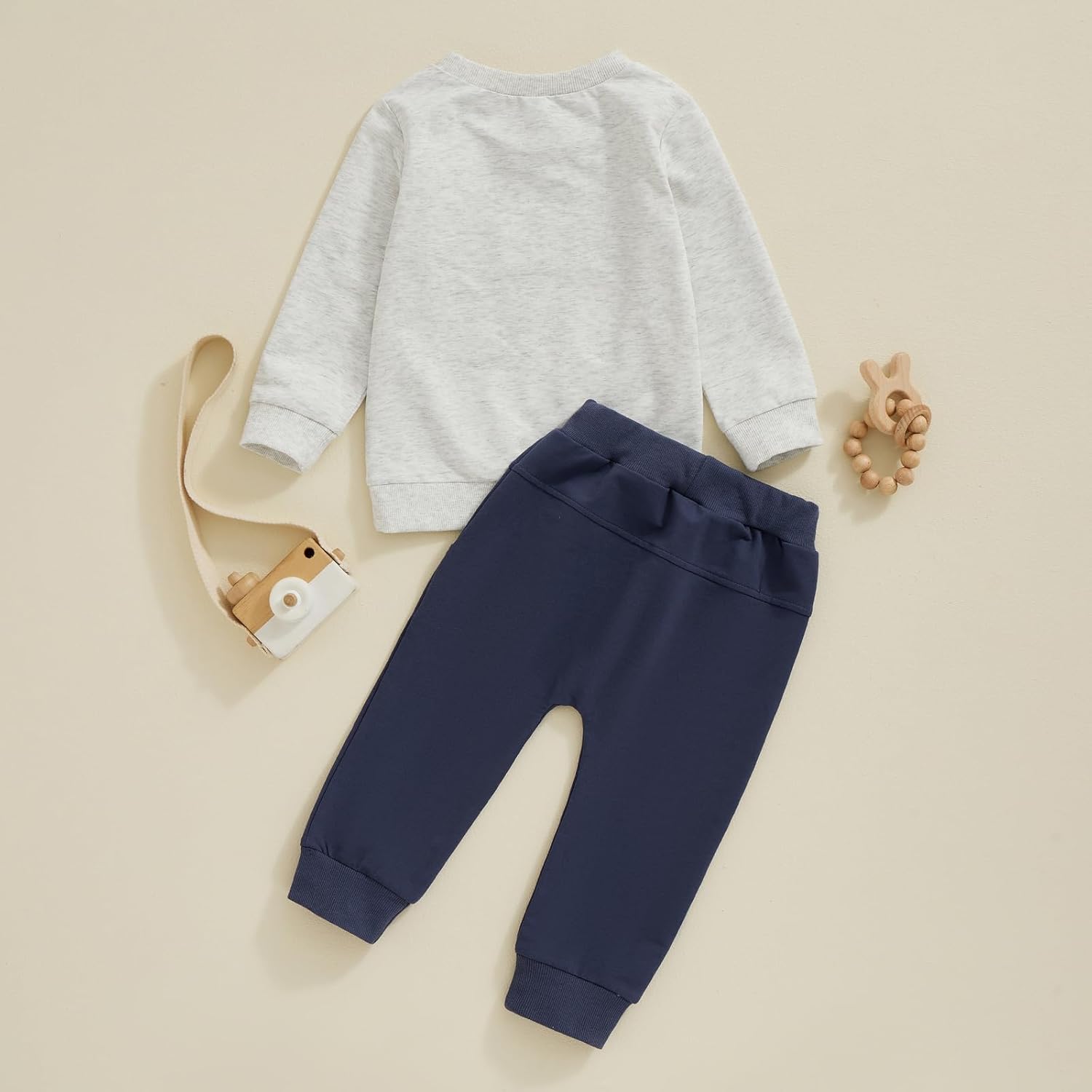 Toddler Baby Boy 2nd Birthday Outfit Choo Choo I'm Two Train Sweatshirt Long Sleeve T-Shirt Pants Set Fall Clothes - Image 7