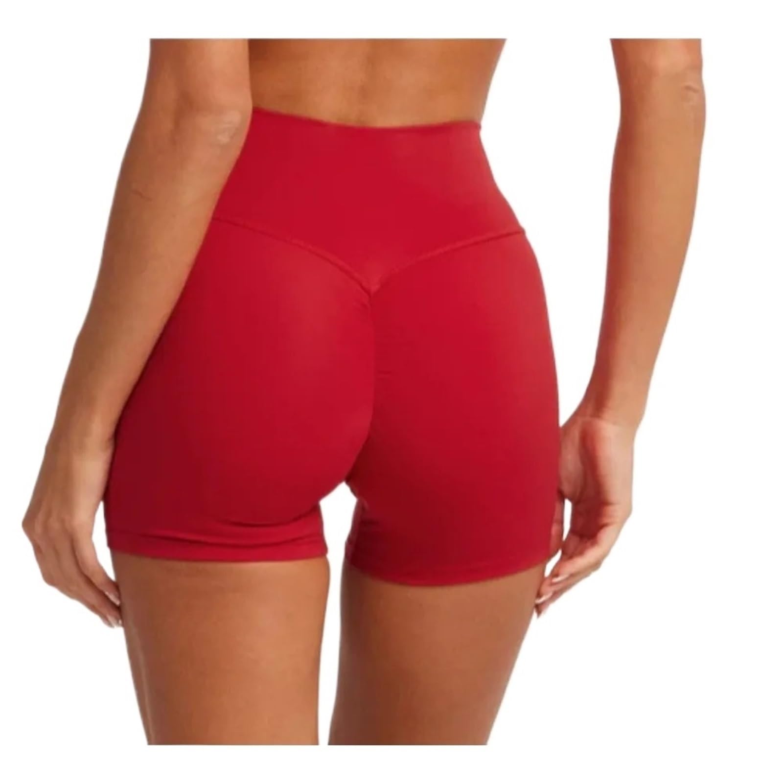Donne Short da Ginnastica Pantaloncini da Yoga Traspiranti da Donna, Senza Cuciture, for Allenamento e Palestra, Elasticizzati e con Glutei Scrunch