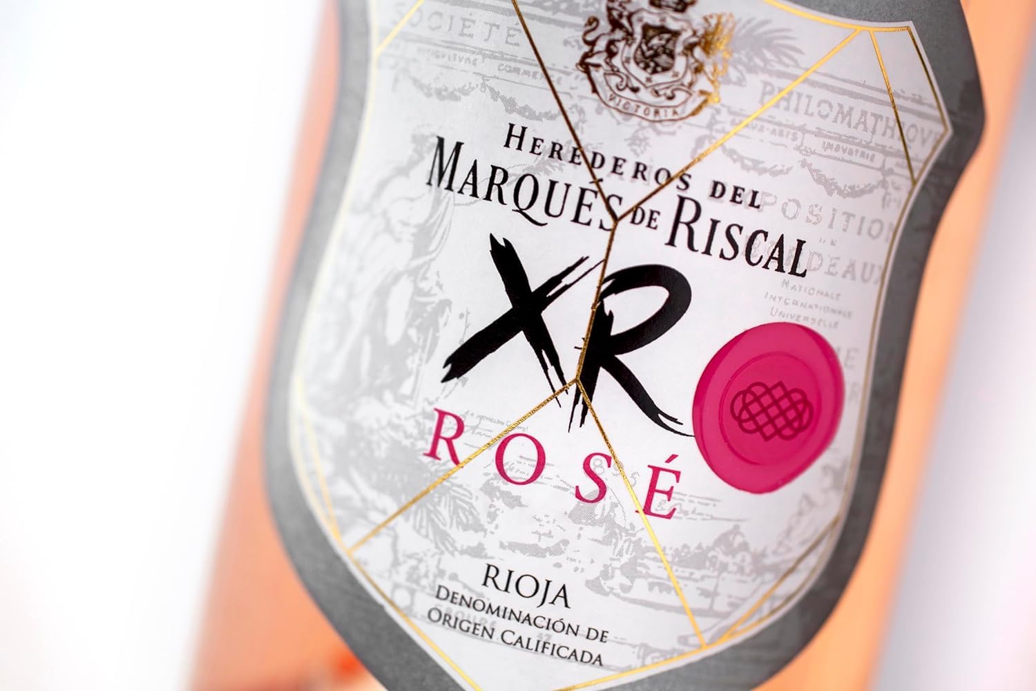 XR Rosé de Marqués de Riscal - Denominación de Origen Calificada Rioja, Vino Rosado, Variedad Tempranillo, 24 meses en barrica, Botella individual de 750 ml