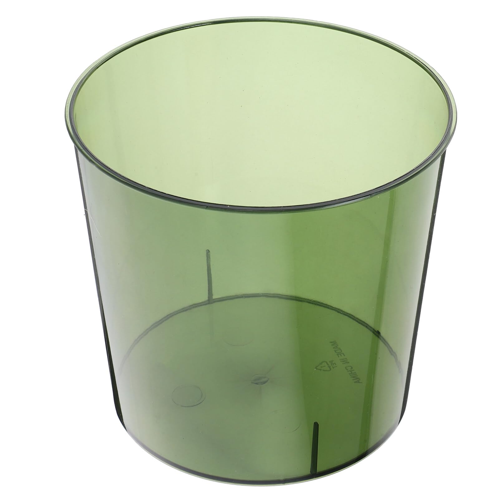 HOMSFOU Clear Wastebasket Plastic Flower Bucket Round Garbage Container Trash Bin for Bathroom Bedroom Kitchen College Dorm Office Craft Room Green-image-14