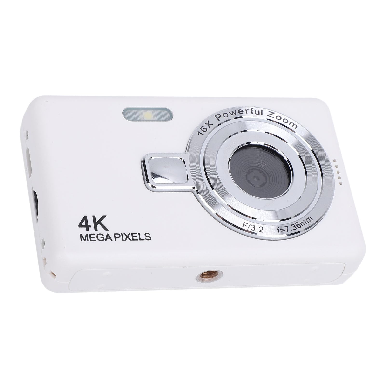 Camera Digitale Compatta, Fotocamera Digitale 4K da 50 MP, Zoom 16x, Schermo IPS da 2,4 Pollici, Anti -shake, Selfie, Compatto Fotografia Facile con la Famiglia, (32GB)