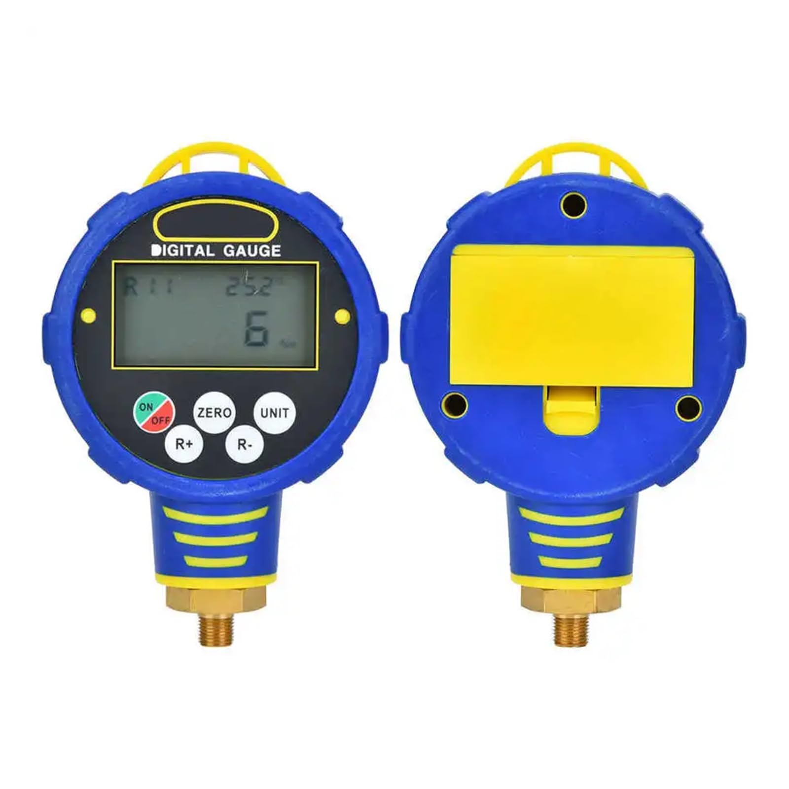 Regolatore di pressione, Manometro digitale for gonfiaggio 'aria R32, 1/8 pollici NPT 10MPa Tester Monitoraggio 'inflazione Strumento refrirante for aria condizionata da 100 bar(Low pressure)