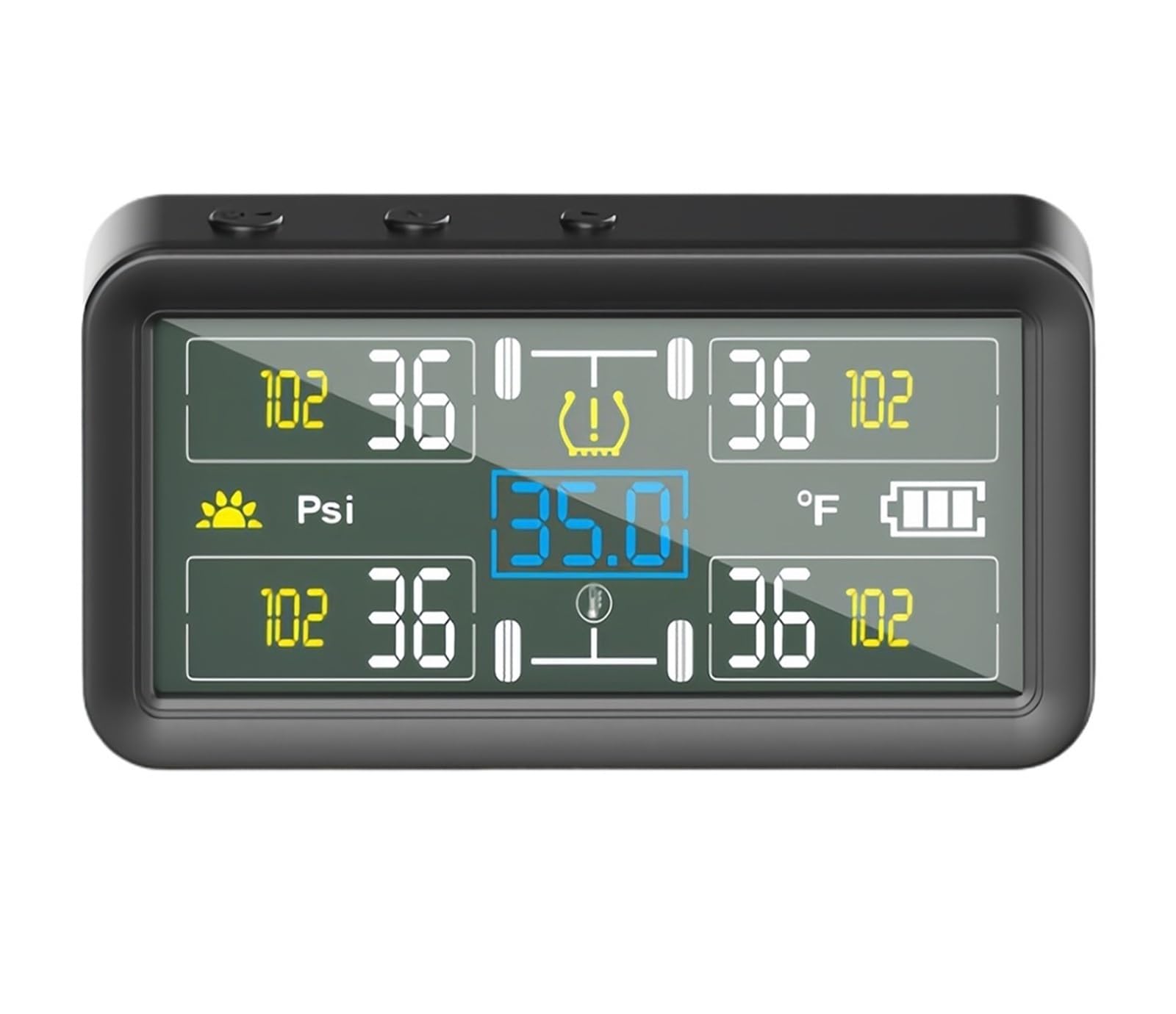 Vmvud Six Wheels Tire Pressure Monitoring System With 4/6 External Sensors Tyre Temperature Monitor Lcd Display(Six Wheels)