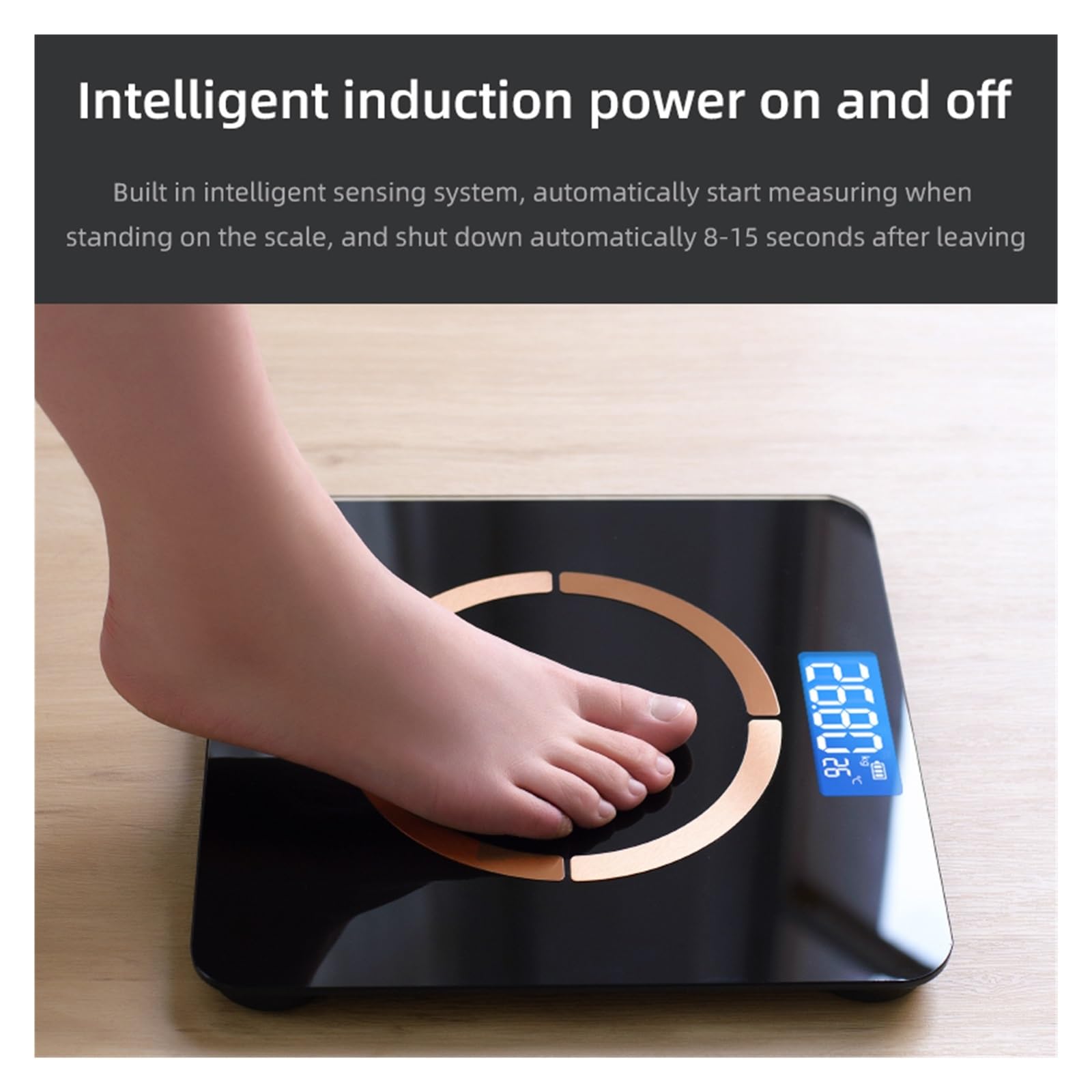 Básculas De Baño Inteligentes Báscula Peso Digital Inalámbrica Equilibrio Agua Y Grasa Corporal Analizador Composición IMC Conectar Teléfono Inteligente Bluetooth Preciso FáCil De Leer(White)